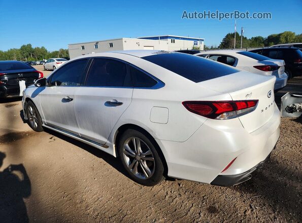 5NPE34AF9JH629297 2018 HYUNDAI SONATA Белый Передняя правая четверть