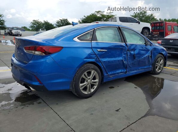 5NPE34AF9JH659271 2018 HYUNDAI SONATA Blue Trasero derecho