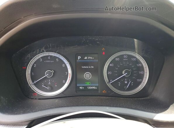 5NPE34AF9JH659271 2018 HYUNDAI SONATA Blue Vista del cuadro de instrumentos