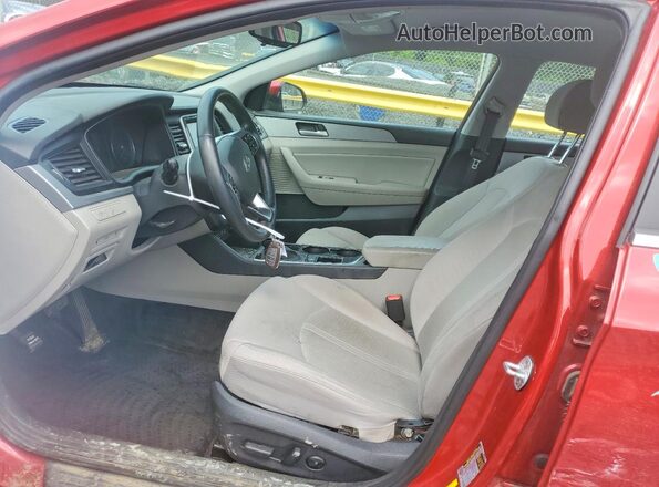 5NPE34AF9JH672523 2018 HYUNDAI SONATA Red წინა სალონის ხედი