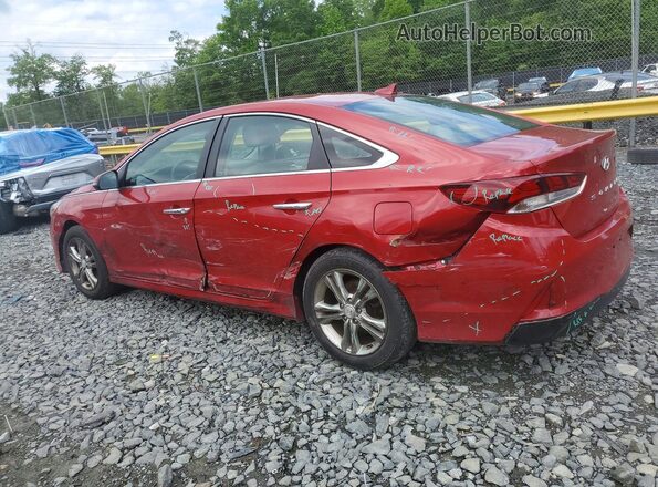 5NPE34AF9JH672523 2018 HYUNDAI SONATA Red უკანა მარცხენა