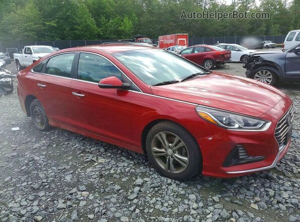 5NPE34AF9JH672523 2018 HYUNDAI SONATA Red წინა მარჯვენა