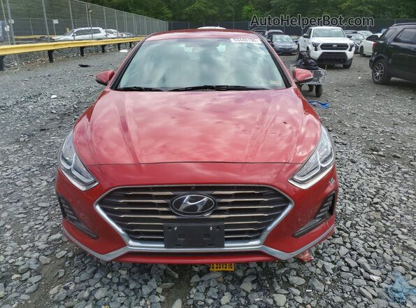 5NPE34AF9JH672523 2018 HYUNDAI SONATA Red წინა ხედი