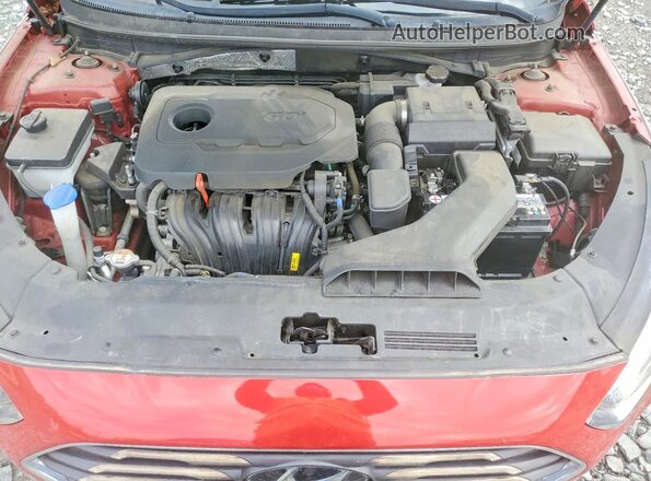 5NPE34AF9JH672523 2018 HYUNDAI SONATA Red უკანა სალონის ხედი