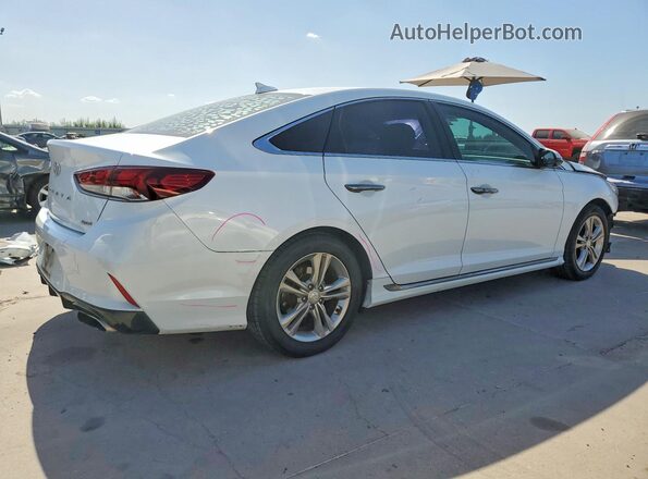 5NPE34AF9JH708405 2018 HYUNDAI SONATA White Trasero derecho