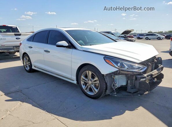 5NPE34AF9JH708405 2018 HYUNDAI SONATA White Delantero derecho