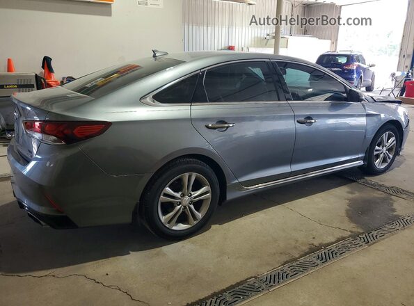5NPE34AF9JH724538 2018 HYUNDAI SONATA Gray Trasero derecho