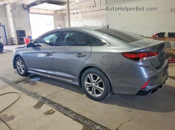 5NPE34AF9JH724538 2018 HYUNDAI SONATA Gray Trasero izquierdo