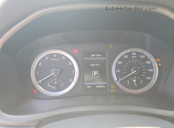 5NPE34AF9KH736769 2019 HYUNDAI SONATA Gray Widok zestawu wskaźników