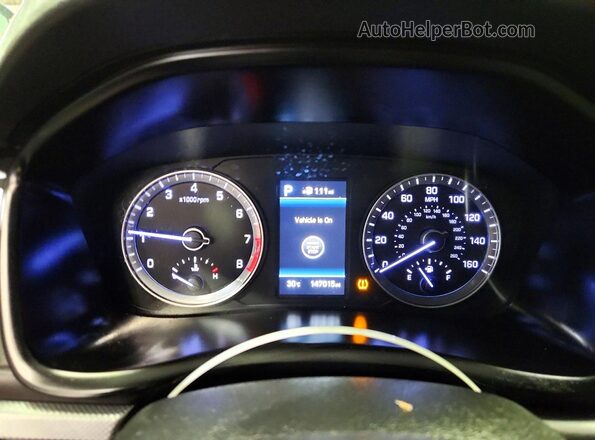 5NPE34AF9KH772042 2019 HYUNDAI SONATA Gray Instrument cluster view