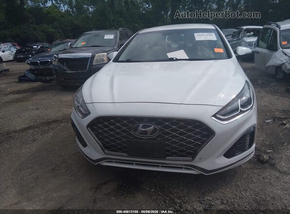 5NPE34AF9KH778715 2019 HYUNDAI SONATA Белый Вид задней части салона