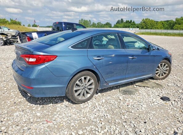 5NPE34AFXGH284869 2016 HYUNDAI SONATA Blue Задня права чверть