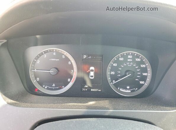5NPE34AFXGH284869 2016 HYUNDAI SONATA Blue Вид щитка приладів