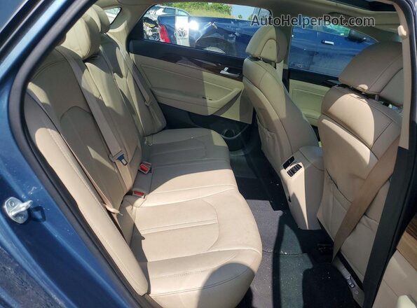 5NPE34AFXGH284869 2016 HYUNDAI SONATA Blue Вид задніх сидінь