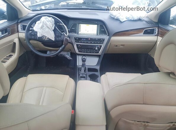 5NPE34AFXGH284869 2016 HYUNDAI SONATA Blue Вид панелі приладів