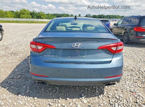 5NPE34AFXGH284869 2016 HYUNDAI SONATA Blue Вид ззаду