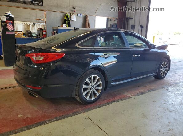 5NPE34AFXGH304344 2016 HYUNDAI SONATA Черный Задняя правая четверть