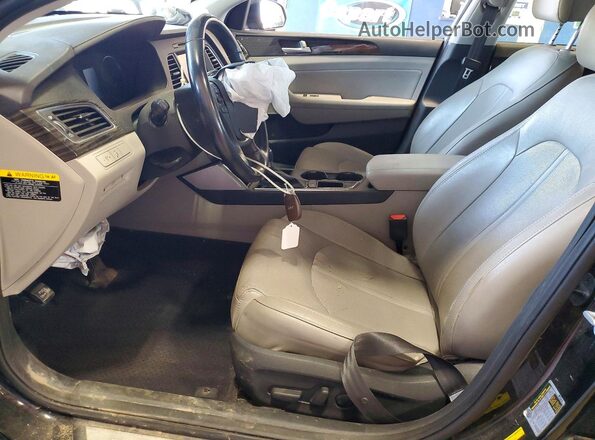 5NPE34AFXGH304344 2016 HYUNDAI SONATA Черный Вид салона спереди