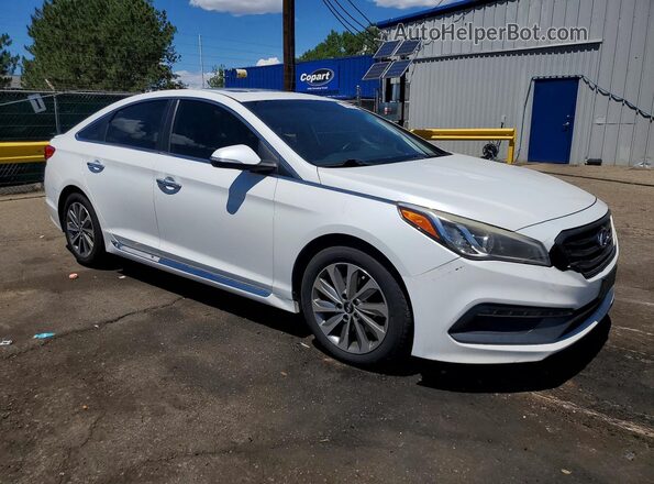 5NPE34AFXGH345511 2016 HYUNDAI SONATA White Front right