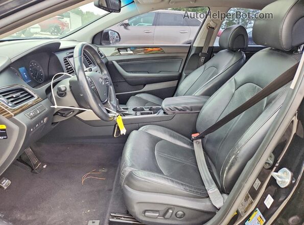 5NPE34AFXGH353947 2016 HYUNDAI SONATA Black Front interior view