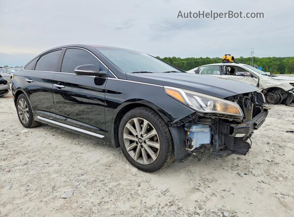 5NPE34AFXGH353947 2016 HYUNDAI SONATA Black Front right
