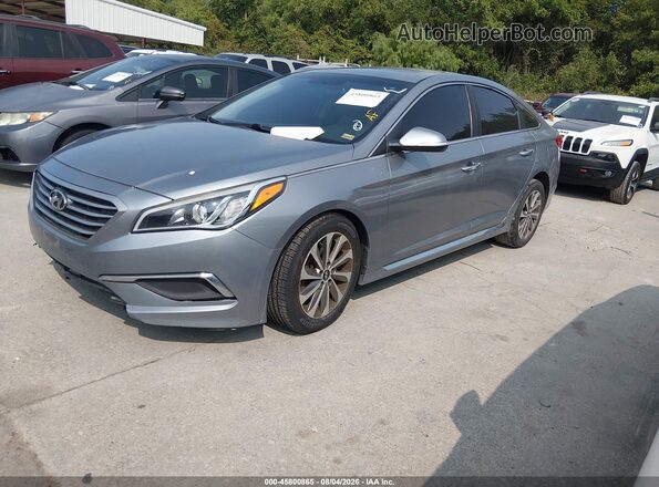 5NPE34AFXGH370098 2016 HYUNDAI SONATA Gray Vista tres cuartos delantera izquierda