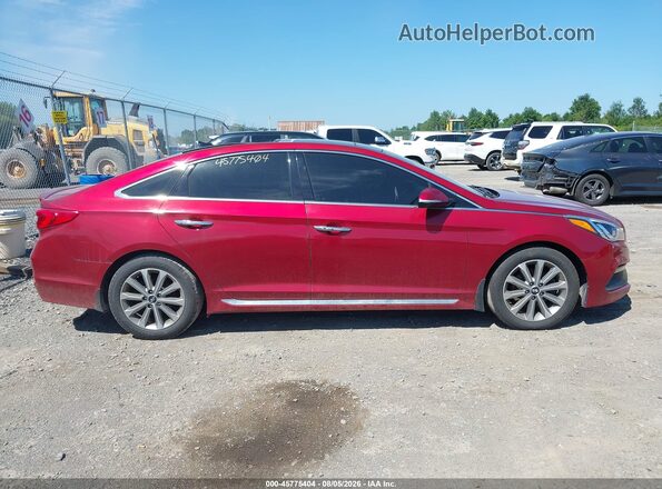 5NPE34AFXGH381814 2016 HYUNDAI SONATA Red Rear interior view