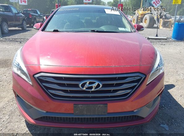 5NPE34AFXGH381814 2016 HYUNDAI SONATA Red Instrument cluster view
