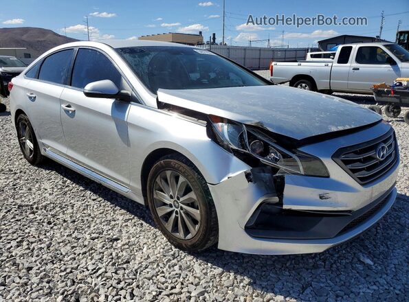 5NPE34AFXGH392201 2016 HYUNDAI SONATA Silver Front right