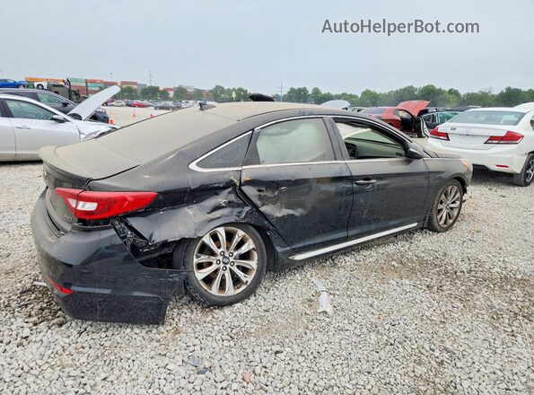 5NPE34AFXGH392361 2016 HYUNDAI SONATA Черный Задняя правая четверть
