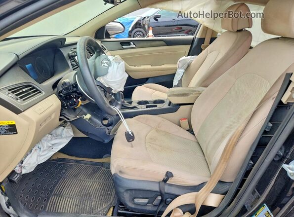 5NPE34AFXGH392361 2016 HYUNDAI SONATA Черный Вид салона спереди