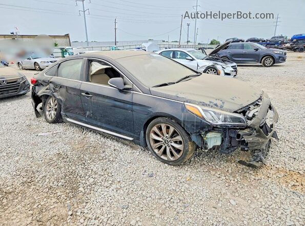 5NPE34AFXGH392361 2016 HYUNDAI SONATA Черный Передняя правая четверть