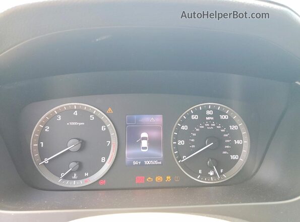5NPE34AFXGH425620 2016 HYUNDAI SONATA Синий Вид щитка приборов