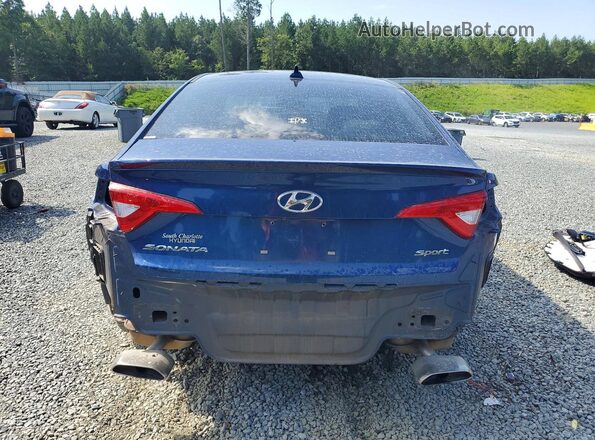 5NPE34AFXGH425620 2016 HYUNDAI SONATA Синий Вид сзади
