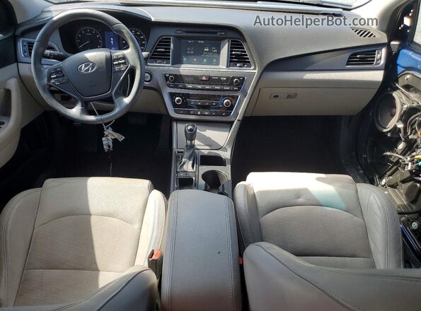 5NPE34AFXGH425620 2016 HYUNDAI SONATA Синий Вид панели приборов