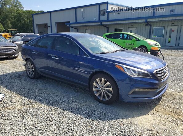 5NPE34AFXGH425620 2016 HYUNDAI SONATA Синий Передняя правая четверть
