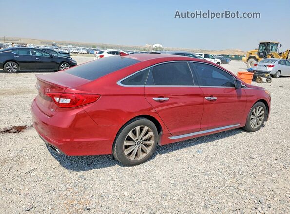 5NPE34AFXGH432793 2016 HYUNDAI SONATA Red Trasero derecho