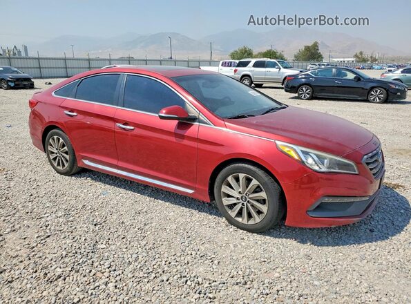 5NPE34AFXGH432793 2016 HYUNDAI SONATA Red Delantero derecho