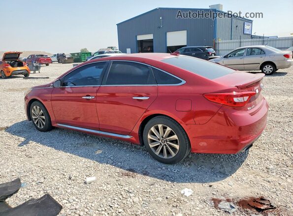 5NPE34AFXGH432793 2016 HYUNDAI SONATA Red Trasero izquierdo