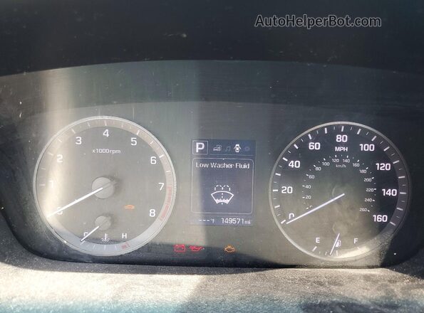 5NPE34AFXGH432793 2016 HYUNDAI SONATA Red Vista del cuadro de instrumentos