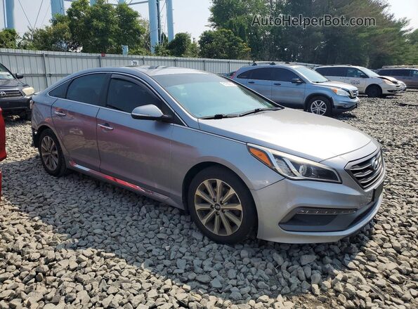 5NPE34AFXHH508076 2017 HYUNDAI SONATA Gray Delantero derecho
