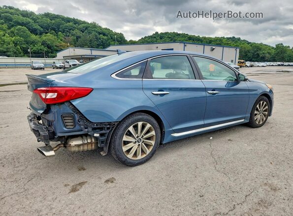 5NPE34AFXHH566639 2017 HYUNDAI SONATA Blue Rear right