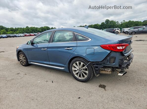 5NPE34AFXHH566639 2017 HYUNDAI SONATA Blue Rear left