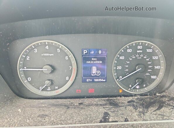 5NPE34AFXHH566639 2017 HYUNDAI SONATA Blue Instrument cluster view
