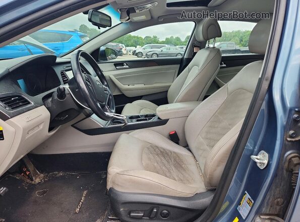 5NPE34AFXHH566639 2017 HYUNDAI SONATA Blue Front interior view
