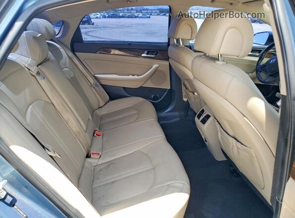 5NPE34AFXHH567340 2017 HYUNDAI SONATA Blue Rear seats view