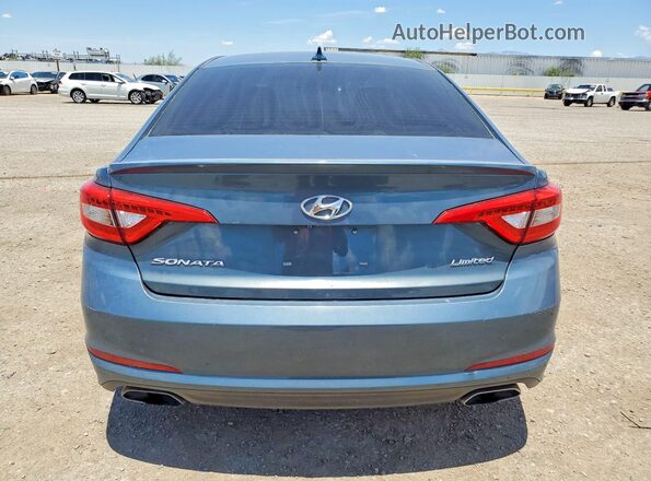 5NPE34AFXHH567340 2017 HYUNDAI SONATA Blue Rear view