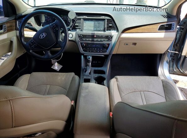5NPE34AFXHH567340 2017 HYUNDAI SONATA Blue Dashboard view