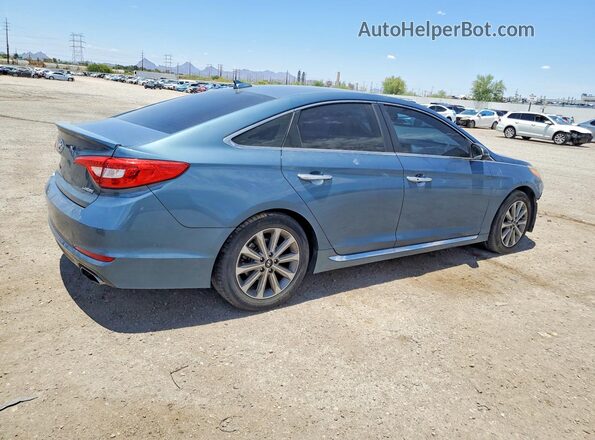 5NPE34AFXHH567340 2017 HYUNDAI SONATA Blue Rear right