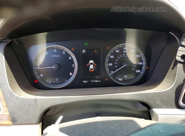 5NPE34AFXHH567340 2017 HYUNDAI SONATA Blue Instrument cluster view
